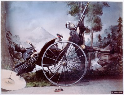 Rickshaw accident, c.1900 by Japanese Photographer